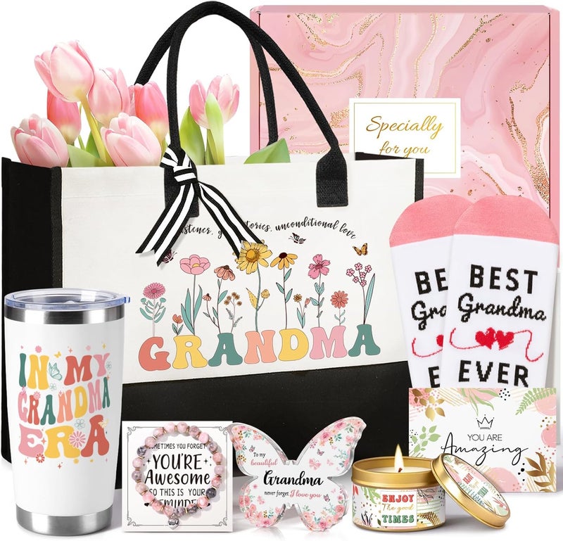 Giftissimo Thank You Gifts for Women, Thank You Gift Baskets w/Tote Bag Acrylic Decor/Bible Verse Jar, Appreciation Gifts for Women - Image 1